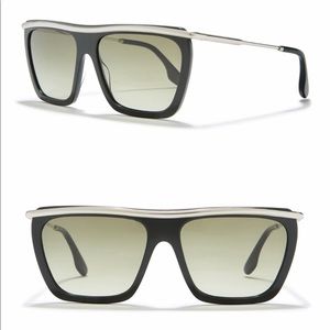Victoria Beckham 56mm Rectangle Sunglasses